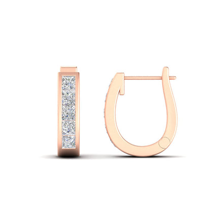 Channel Set Huggie Hoop Earring Fascinating Diamonds