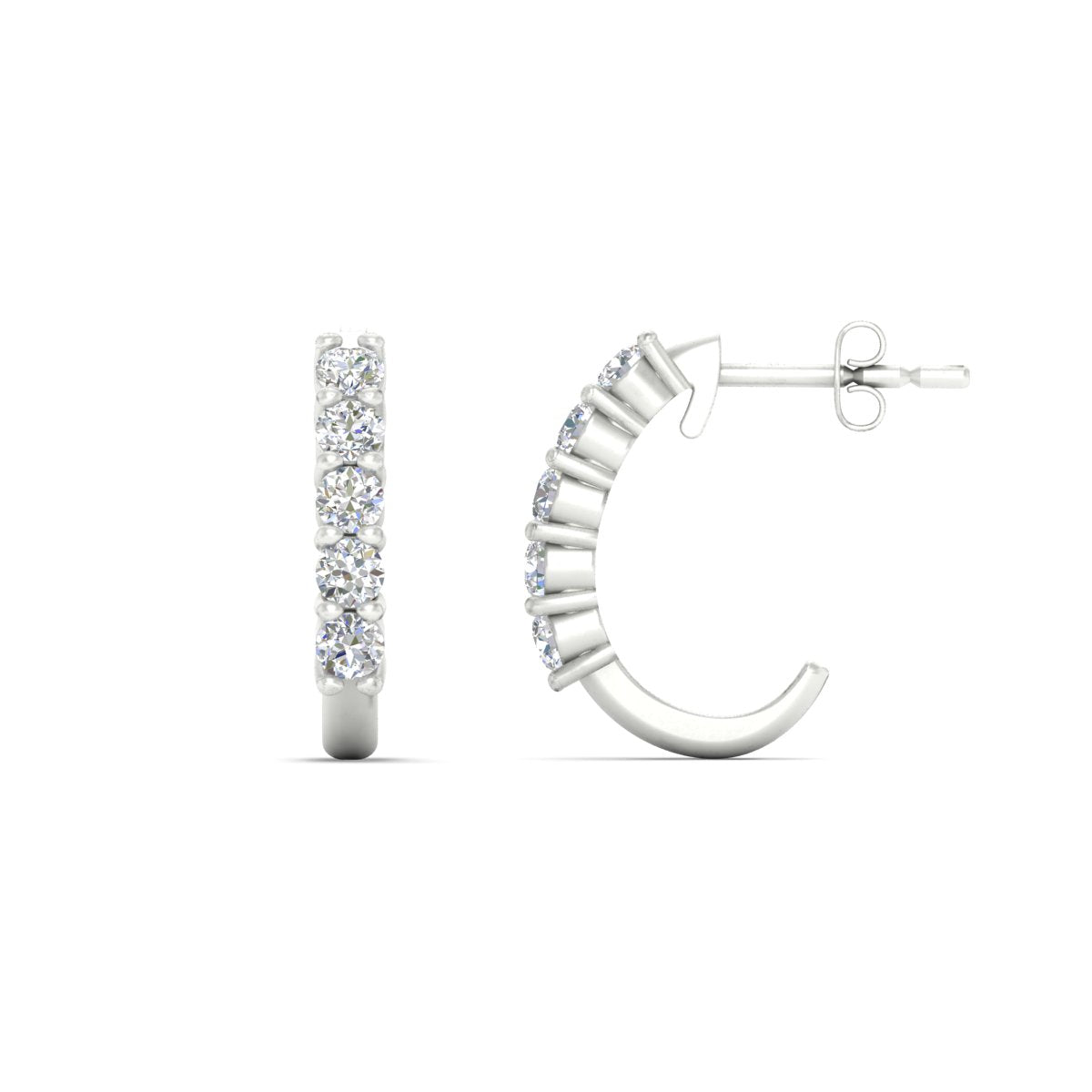 Half Huggie Hoop Earring Fascinating Diamonds