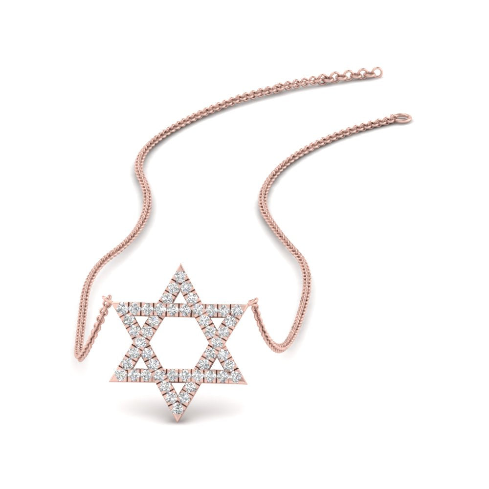 Star Of David Delicate Diamond Pendant Fascinating Diamonds