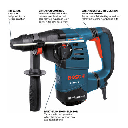 BOSCH RH328VC SDS-plus® 1-1/8 In. Rotary Hammer VM Hardware