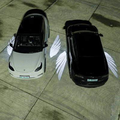 Angel Wings Rearview Mirror Welcome Light for Model 3 Highland & Model Y Juniper | TESERY Tesery Official Store