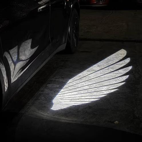 Angel Wings Rearview Mirror Welcome Light for Model 3 Highland & Model Y Juniper | TESERY Tesery Official Store