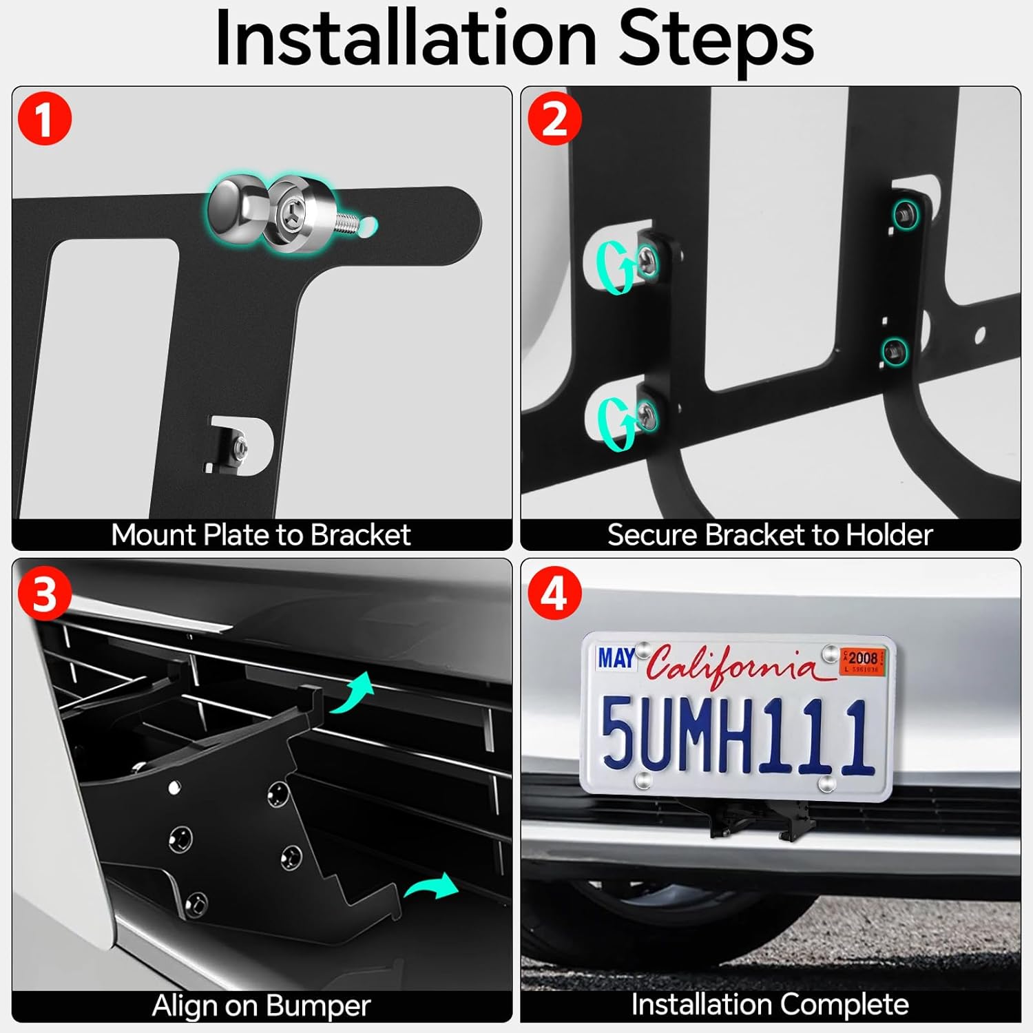 Model 3 Highland US Standard License Plate Holder | Aluminum Bracket Tesery Official Store