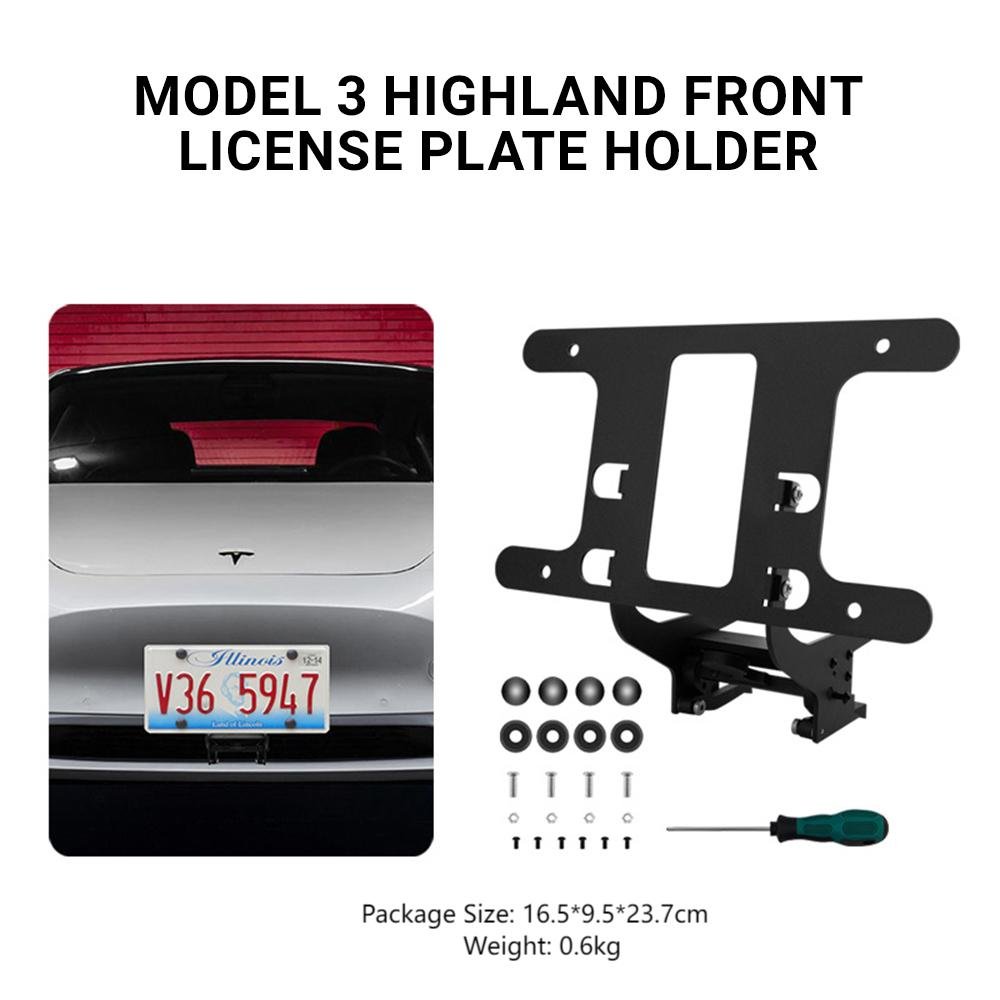 Model 3 Highland US Standard License Plate Holder | Aluminum Bracket Tesery Official Store
