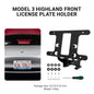 Model 3 Highland US Standard License Plate Holder | Aluminum Bracket Tesery Official Store