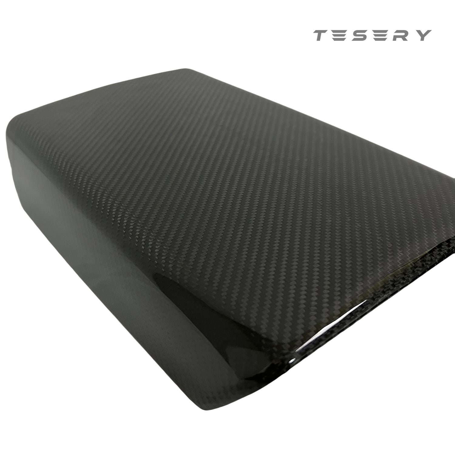 TESERY Model Y / 3 Armrest Cover - Dry Carbon Fiber Interior Mods Tesery Official Store