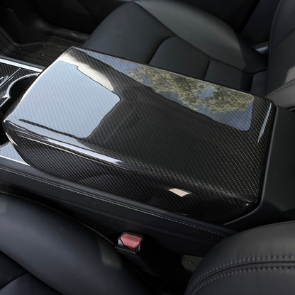 TESERY Model Y / 3 Armrest Cover - Dry Carbon Fiber Interior Mods Tesery Official Store