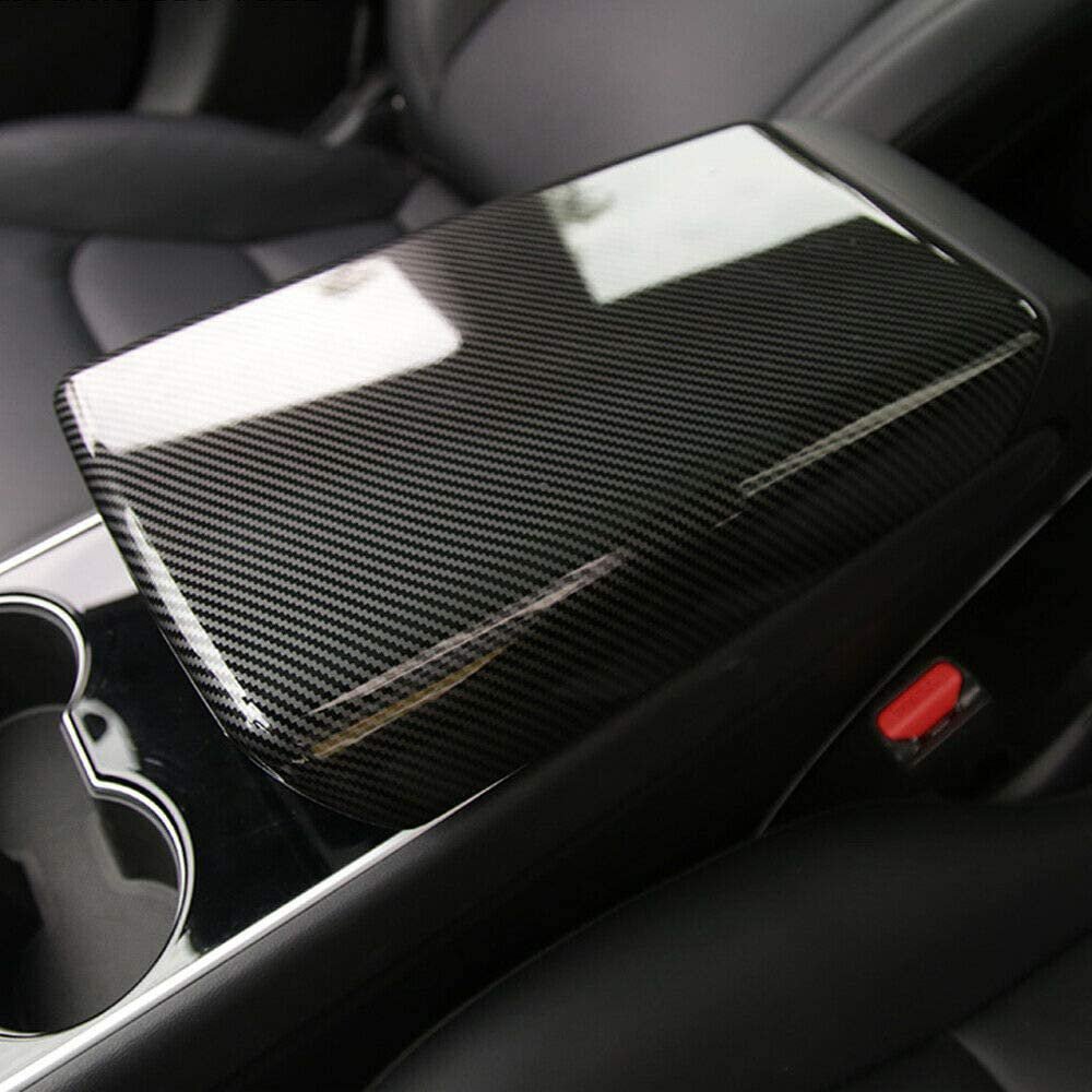 TESERY Model Y / 3 Armrest Cover - Dry Carbon Fiber Interior Mods Tesery Official Store