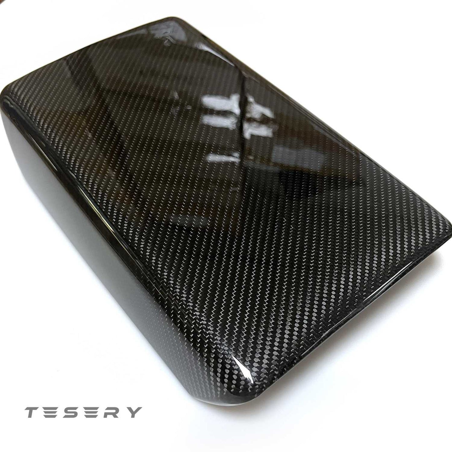 TESERY Model Y / 3 Armrest Cover - Dry Carbon Fiber Interior Mods Tesery Official Store