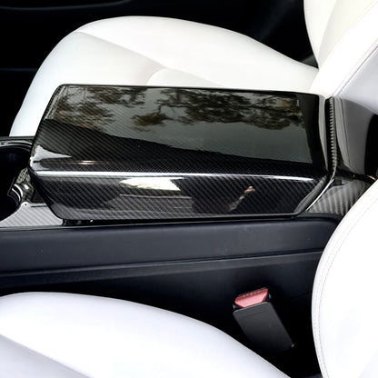 TESERY Model Y / 3 Armrest Cover - Dry Carbon Fiber Interior Mods Tesery Official Store