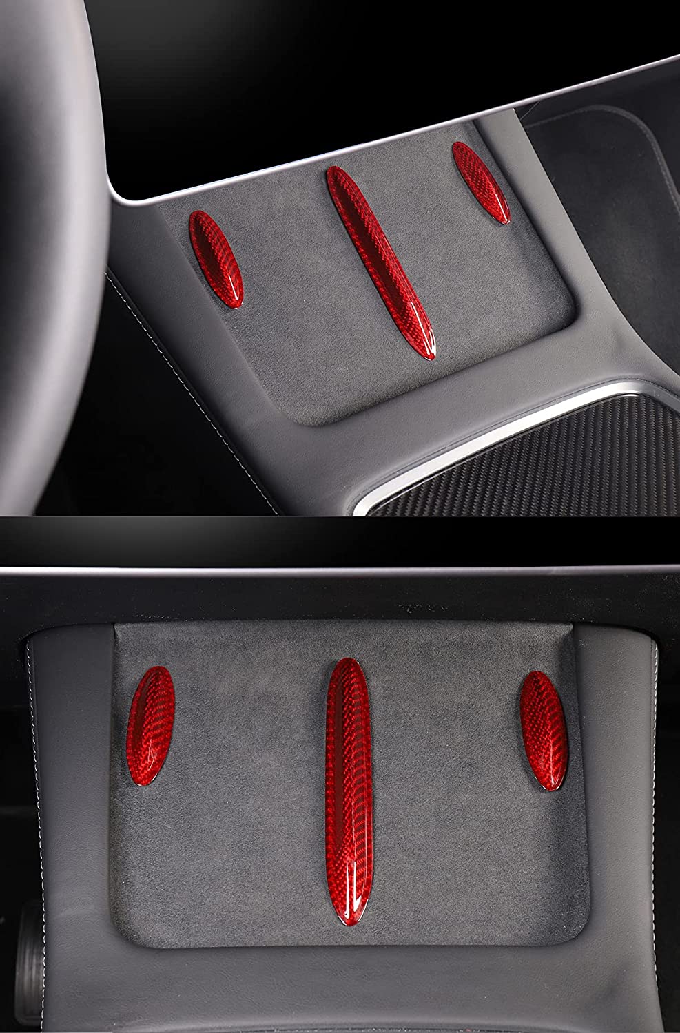Model 3 / Y Central Control Panel Stickers - Carbon Fiber Interior Mods Tesery Official Store