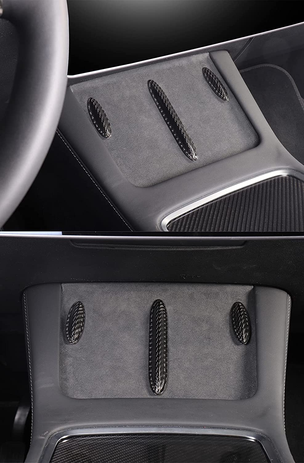 Model 3 / Y Central Control Panel Stickers - Carbon Fiber Interior Mods Tesery Official Store