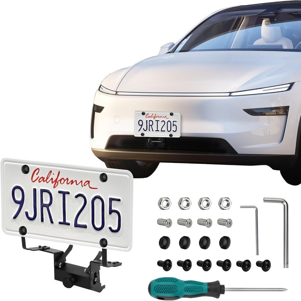 Model Y Juniper Front License Plate Holder | No-Drill, Anti-Theft Aluminum Tesery Official Store