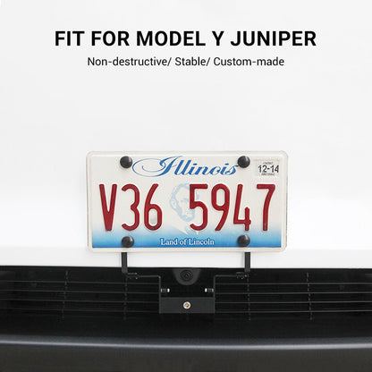 Model Y Juniper Front License Plate Holder | No-Drill, Anti-Theft Aluminum Tesery Official Store