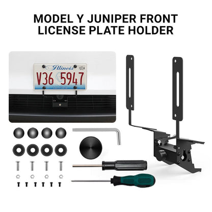 Model Y Juniper Front License Plate Holder | No-Drill, Anti-Theft Aluminum Tesery Official Store
