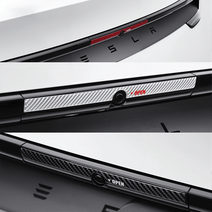 Model Y Juniper Rear Trunk Button Sticker | Flexible Urethane Carbon Fiber Tesery Official Store