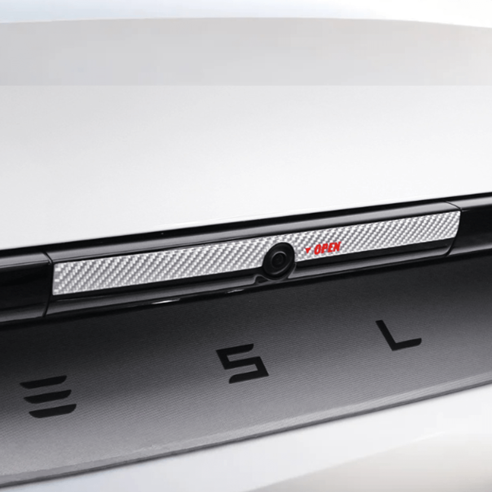 Model Y Juniper Rear Trunk Button Sticker | Flexible Urethane Carbon Fiber Tesery Official Store