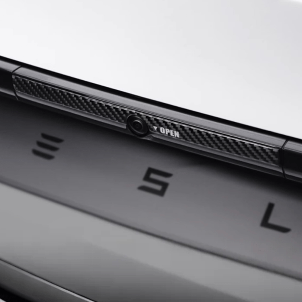 Model Y Juniper Rear Trunk Button Sticker | Flexible Urethane Carbon Fiber Tesery Official Store