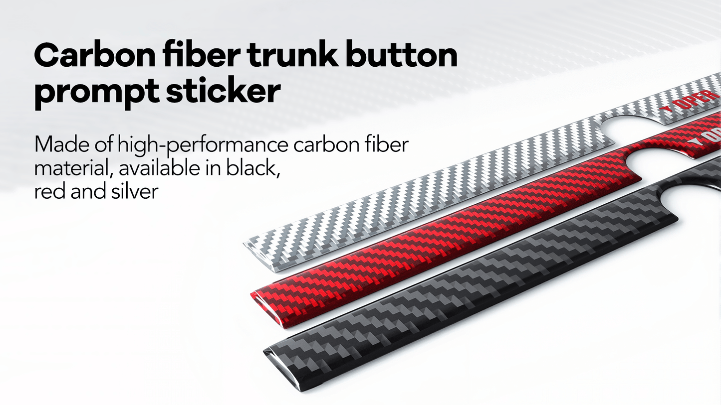 Model Y Juniper Rear Trunk Button Sticker | Flexible Urethane Carbon Fiber Tesery Official Store
