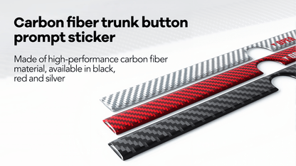 Model Y Juniper Rear Trunk Button Sticker | Flexible Urethane Carbon Fiber Tesery Official Store