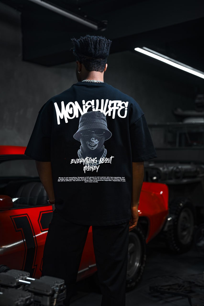 Everything About Money Urban Graphic Tee – Bold Typography Streetwear for the Hustle Withinblack