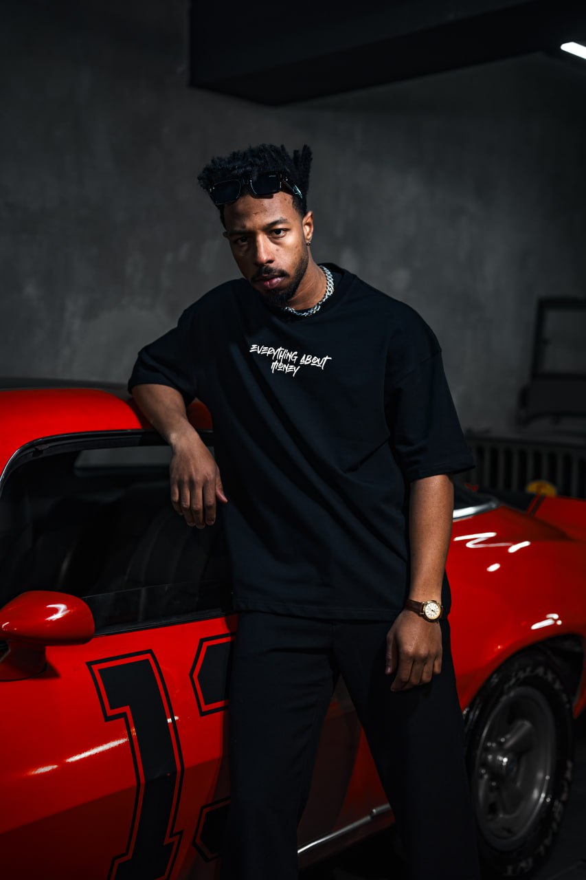 Everything About Money Urban Graphic Tee – Bold Typography Streetwear for the Hustle Withinblack