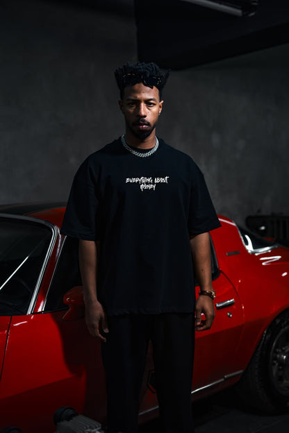 Everything About Money Urban Graphic Tee – Bold Typography Streetwear for the Hustle Withinblack