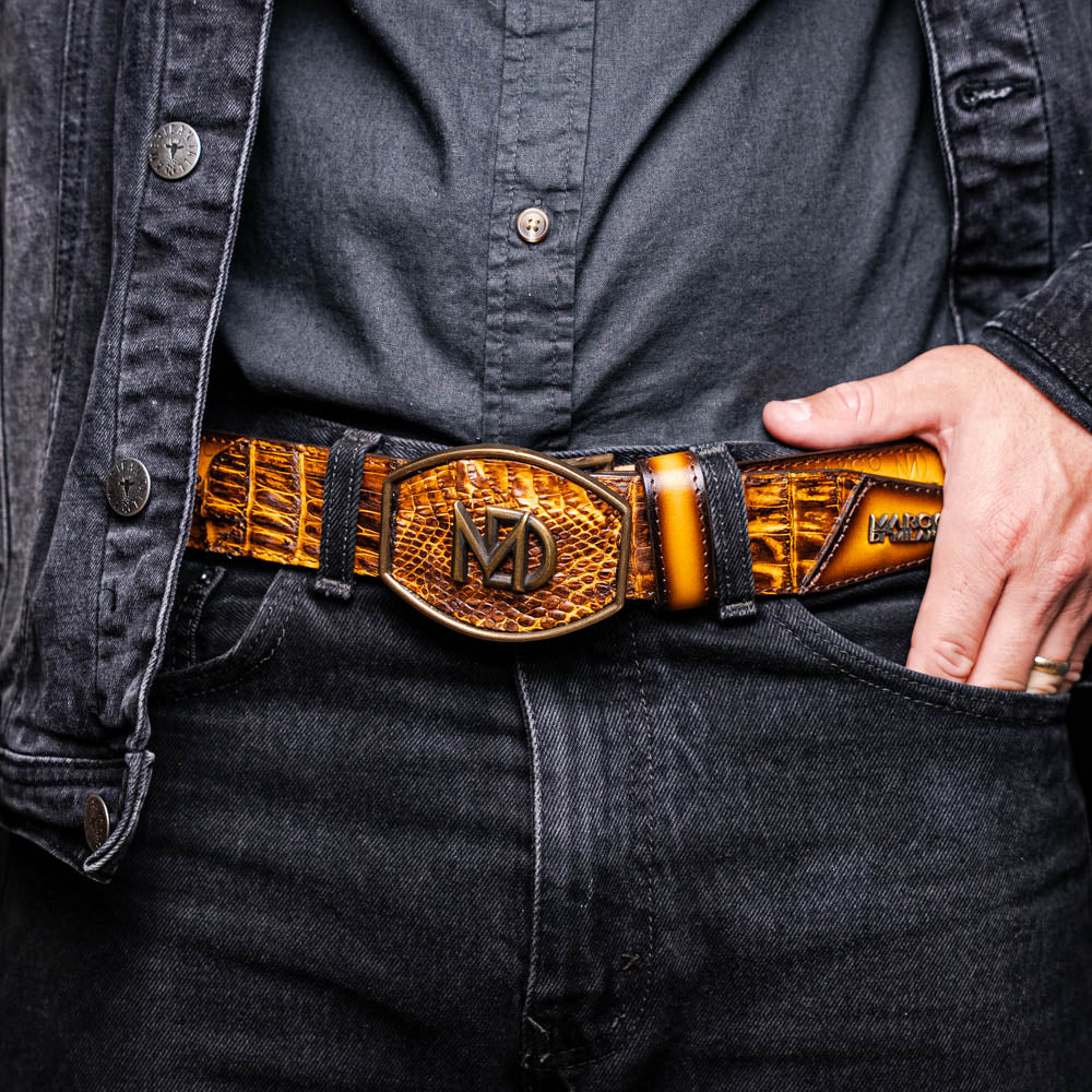 Montana Belt Mustard Brown Marco Di Milano