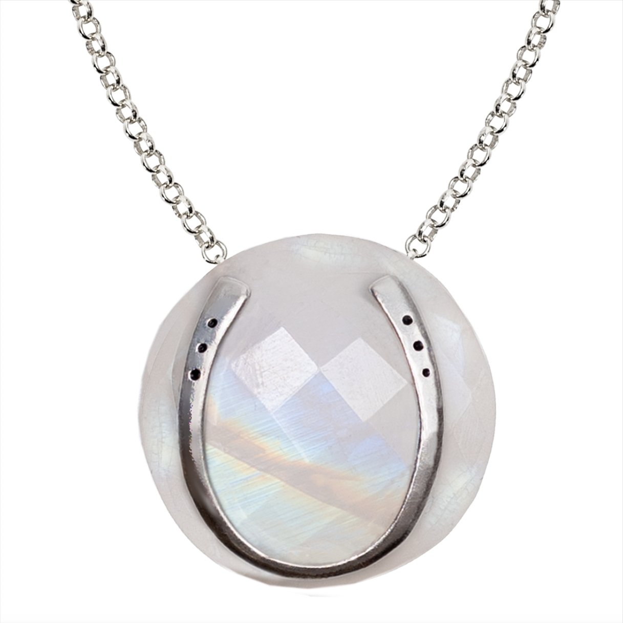 Moonstone Horseshoe Necklace Urban-Equestrian