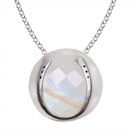 Moonstone Horseshoe Necklace Urban-Equestrian