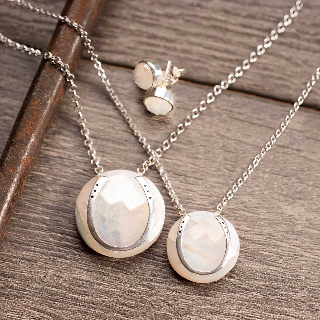Moonstone Horseshoe Necklace Urban-Equestrian