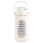 Motivational Water Bottle Intake Tracker with Straw Time Marker Silicone Sleeve Handle