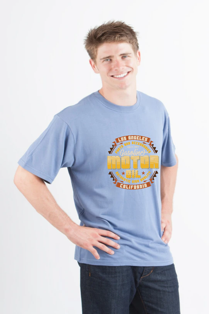 Motor oil Men's Bamboo Viscose/Organic Cotton Short Sleeve Graphic T-Shirt Spun Bamboo