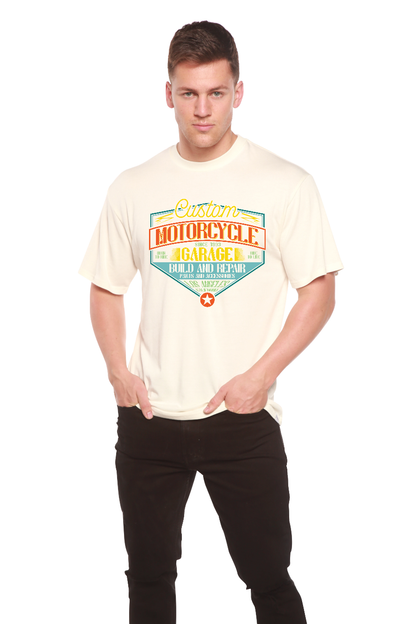Motorcycle Garage Men's Bamboo Viscose/Organic Cotton Short Sleeve Graphic T-Shirt Spun Bamboo