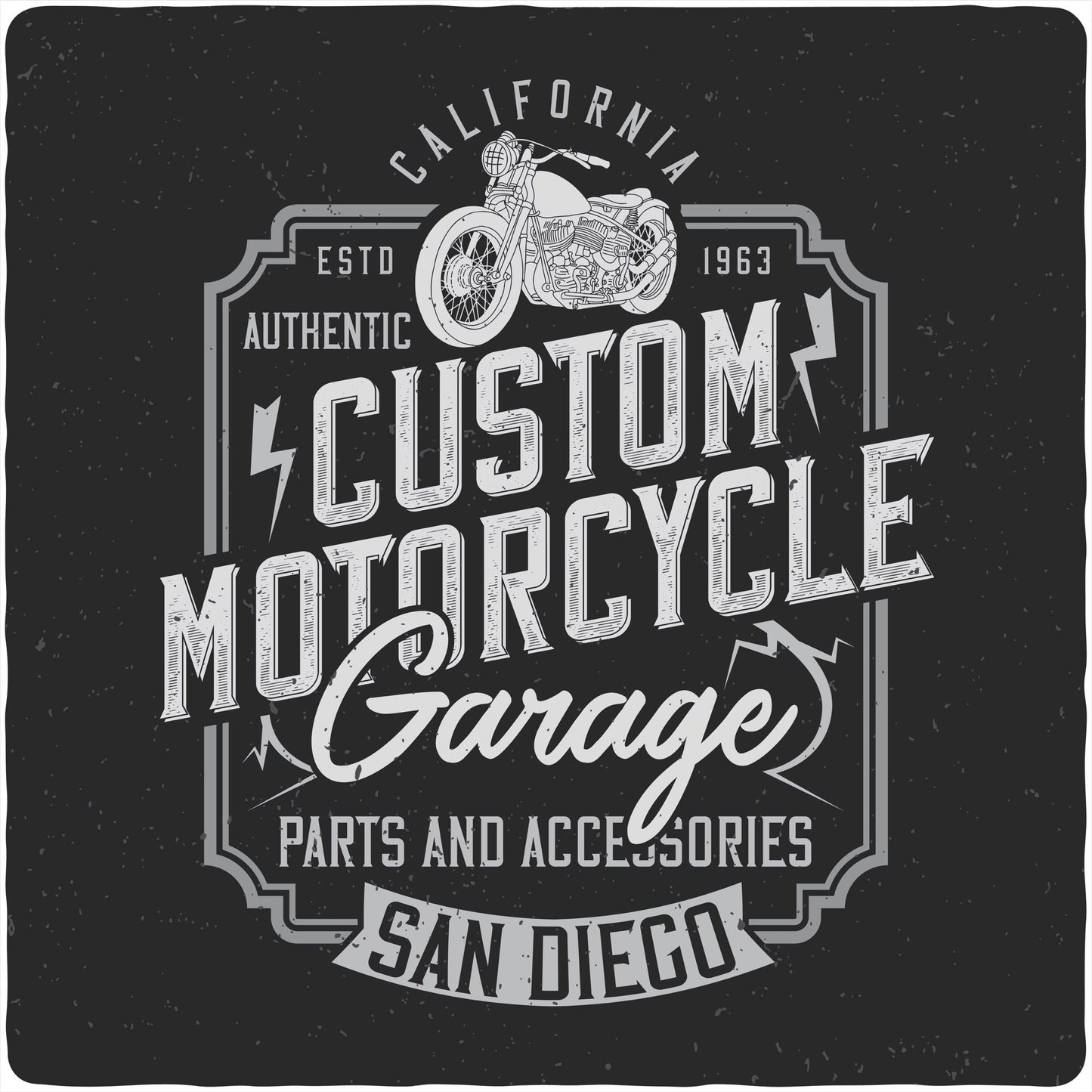 Mototrcycle Garage Men's Bamboo Viscose/Organic Cotton Short Sleeve Graphic T-Shirt Spun Bamboo