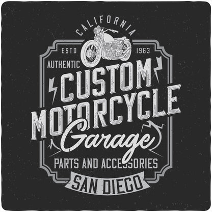 Mototrcycle Garage Men's Bamboo Viscose/Organic Cotton Short Sleeve Graphic T-Shirt Spun Bamboo