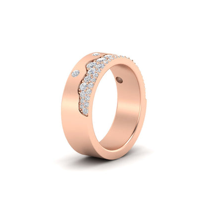 Mountain Stone Mens Wedding Ring Fascinating Diamonds