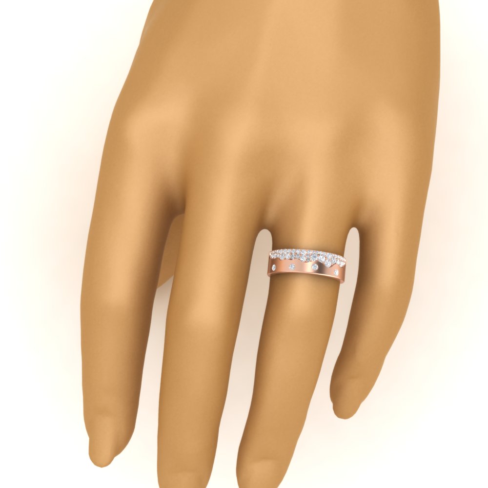 Mountain Stone Mens Wedding Ring Fascinating Diamonds