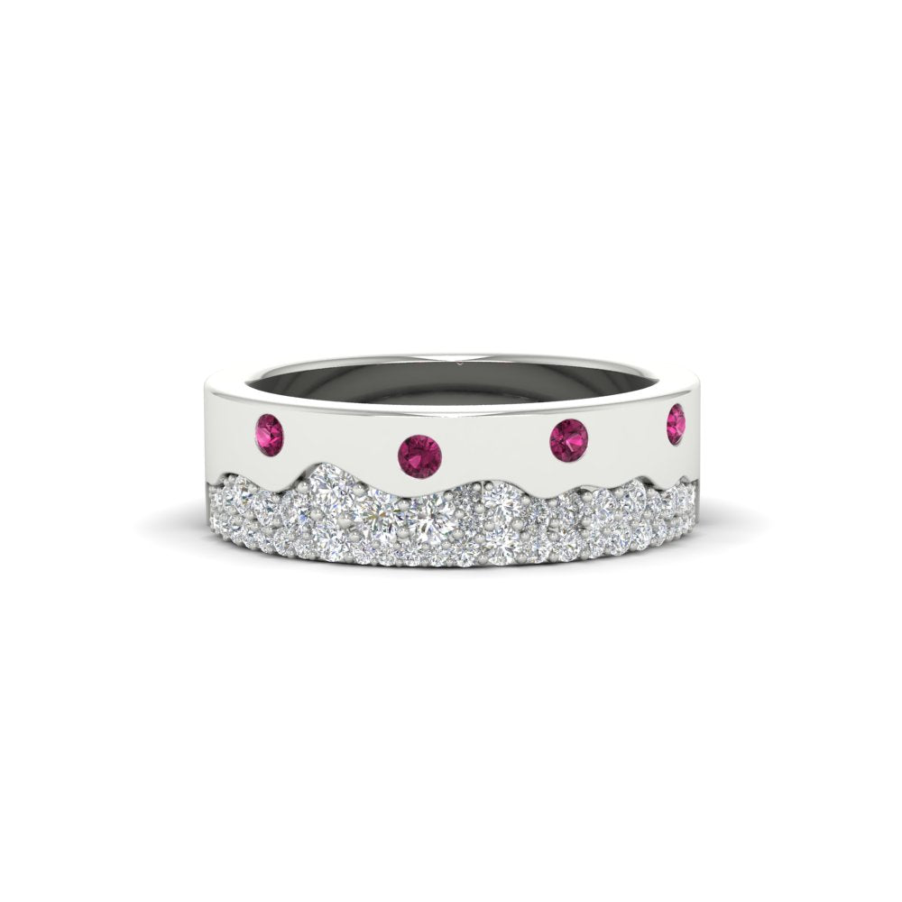 Mountain Stone Mens Wedding Ring Fascinating Diamonds