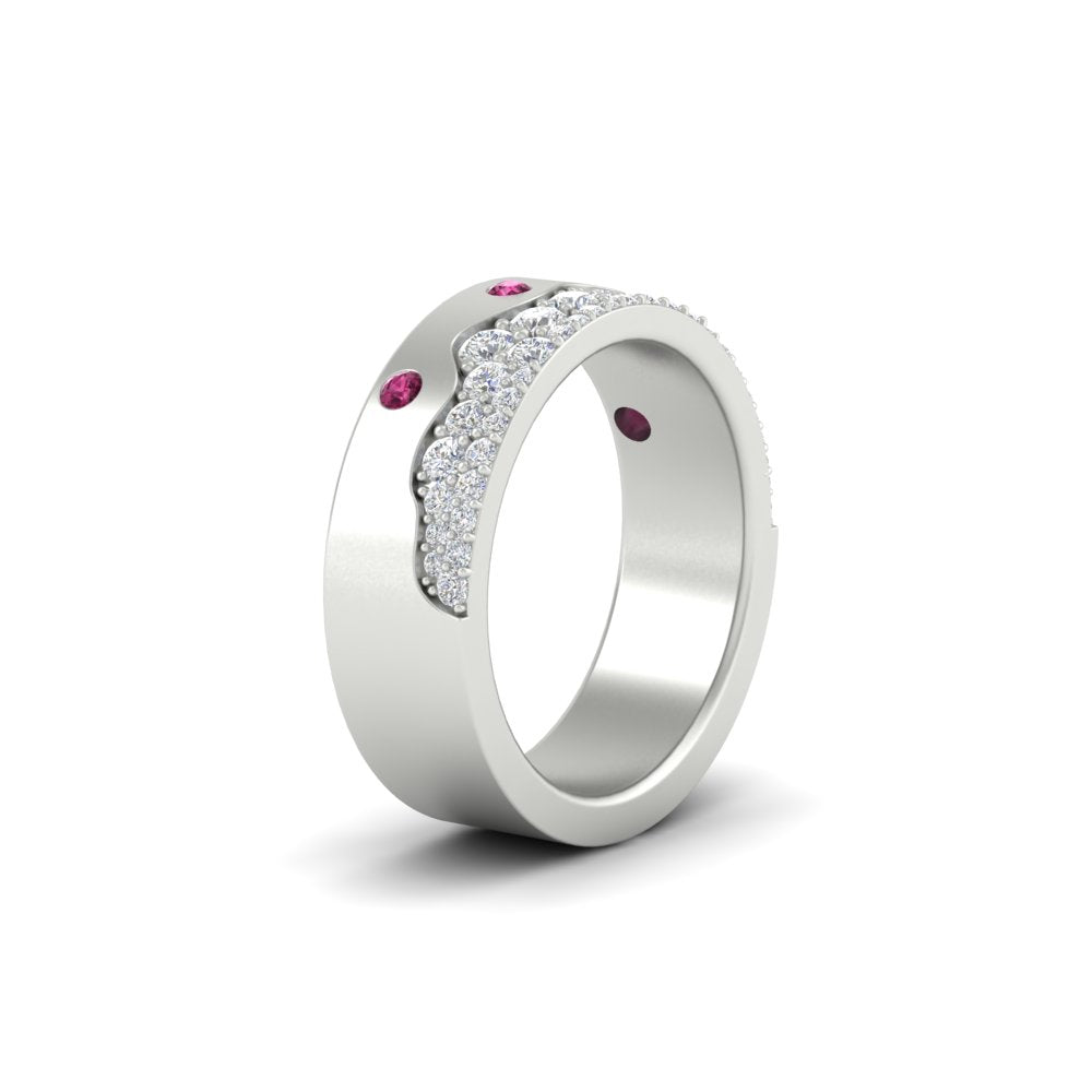 Mountain Stone Mens Wedding Ring Fascinating Diamonds