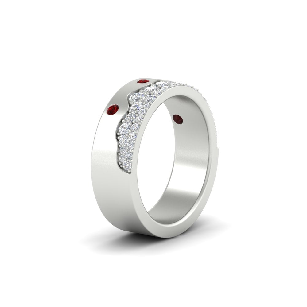 Mountain Stone Mens Wedding Ring Fascinating Diamonds