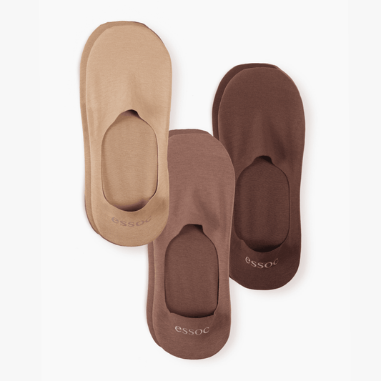 Unisex Cotton No Show Socks 3-Pack | Multi-Color essoc