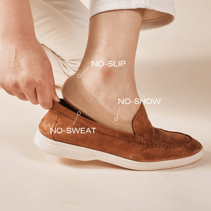 Unisex Cotton No Show Socks 3-Pack | Toffee Tan essoc