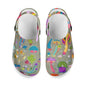 Mushroom Print Sandals Womens Summer Non-slip Hole Shoes Rubber Clogs Garden Beach Flat Slippers Trends Clogs For Women Slip Resistant Shoes Stevvex