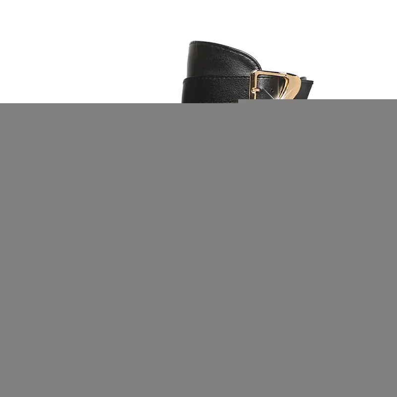Winter Women's Warm Ankle Boots with Chunky Heels