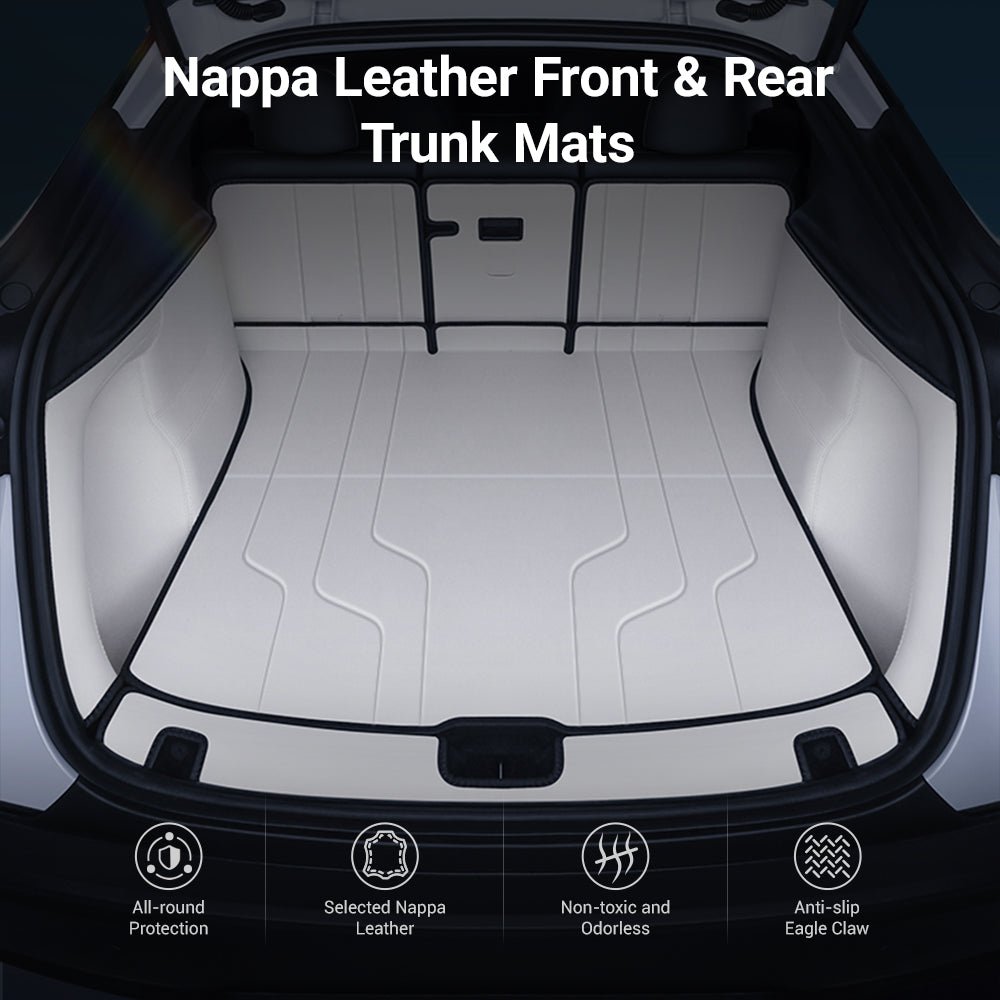 Nappa Leather Trunk Mat for Model Y Juniper (7 PCS) Tesery Official Store