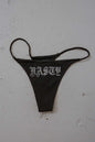 Nasty Rhinestone Thong Thrash Happy