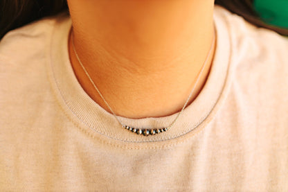 Authentic Graduated Silver Pearls Chain Necklace Wild Junkie