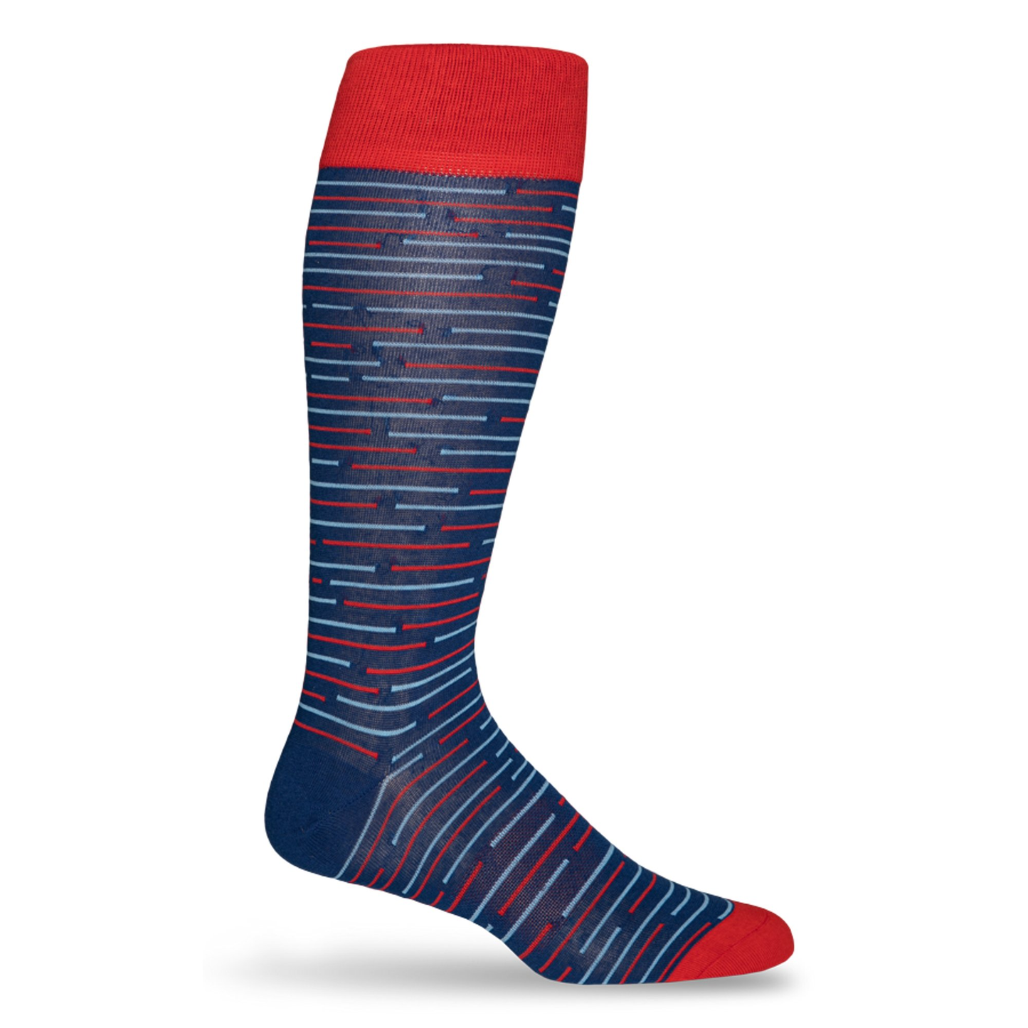 Navy Broken Stripes Dress Socks DeadSoxy