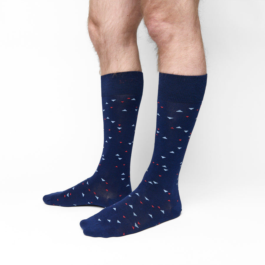 Navy Chicklet Dress Socks DeadSoxy